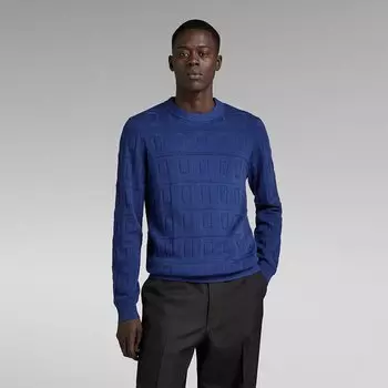 Свитер G-Star Table Structure R Crew Neck, синий