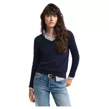 Свитер Gant 4800400 v neck, синий