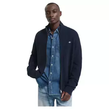 Свитер Gant 8030215 full zip, синий