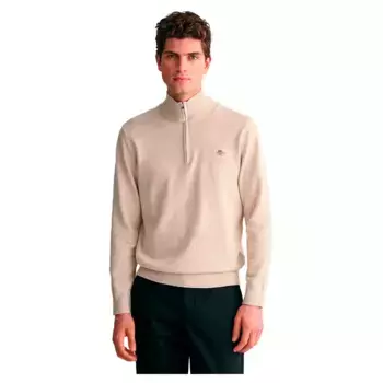 Свитер Gant Classic half zip, бежевый
