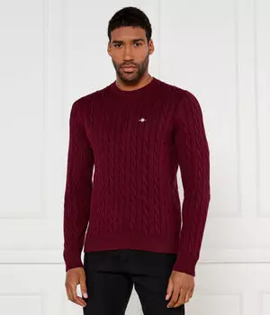 Свитер Gant Regular Fit, бургундия