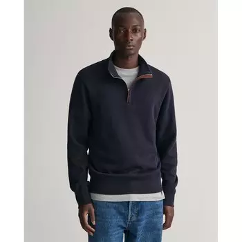 Свитер Gant Sacker Rib Half Zip, синий