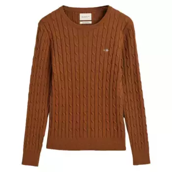 Свитер Gant Stretch Cable, коричневый