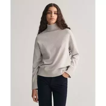 Свитер Gant Superfine Lambswool Stand Collar, серый