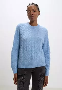 Свитер Girocollo Con Trecce Calliope, цвет azzurro