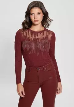 Свитер Guess, бордовый