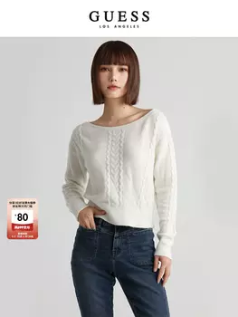 Свитер Guess на одно плечо, белый