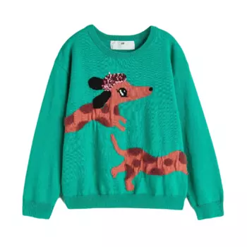 Свитер H&amp;M Dog, зеленый