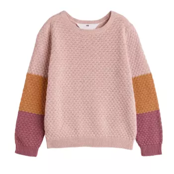 Свитер H&amp;M Textured Knit, розовый