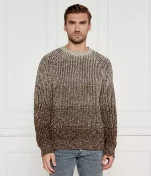 Свитер h-ezran Regular fit Boss, коричневый
