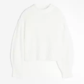 Свитер H&M Balloon-sleeved, белый
