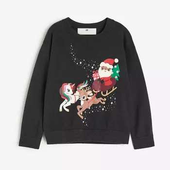 Свитер H&M Cotton, темно-серый