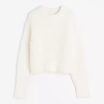 Свитер H&M Fluffy-knit, белый