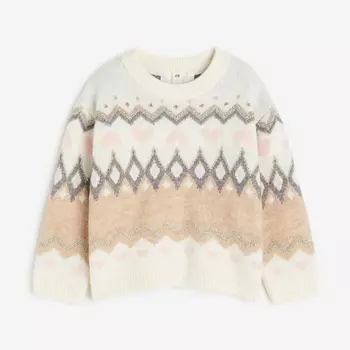 Свитер H&M Jacquard-knit, мультиколор