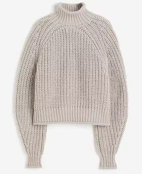Свитер H&M Knit, серо-бежевый