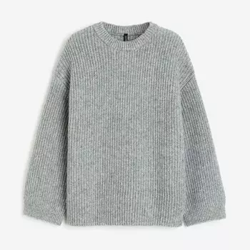 Свитер H&M Oversized, светло-серый