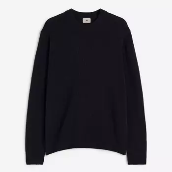 Свитер H&M Regular Fit Wool, темно-синий