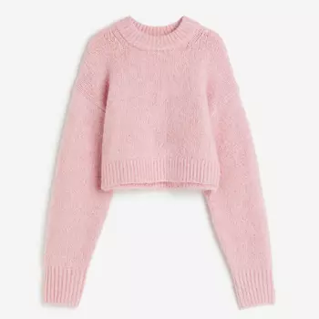 Свитер H&M Short, светло-розовый