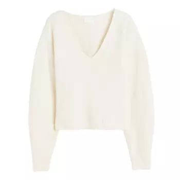 Свитер H&M V-neck, кремовый