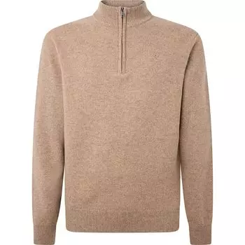 Свитер Hackett Lambswool Half Zip, бежевый
