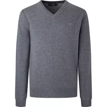 Свитер Hackett Lambswool V Neck, серый