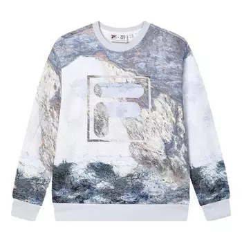 Свитер heritage collection the great matisse theme f-box logo sweatshirt 'white multi-color' Fila, белый