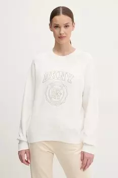 Свитер хлопковый Dkny, белый