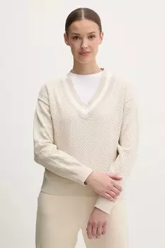 Свитер хлопковый Dkny, бежевый
