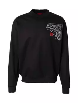 Свитер HUGO Sweatshirt Derumkek, черный