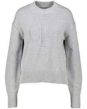 Свитер интарсия Calvin Klein, серый