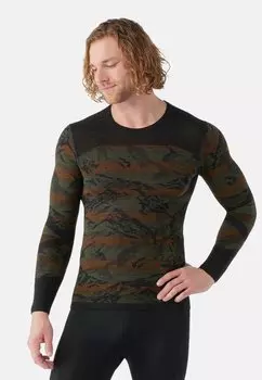 Свитер Intraknit Thermal Merino Base Layer Pattern Crew Smartwool, цвет winter moss mountain