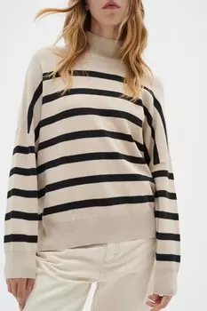 Свитер InWear в полоску, бежевый