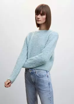 Свитер из букле MANGO, синий