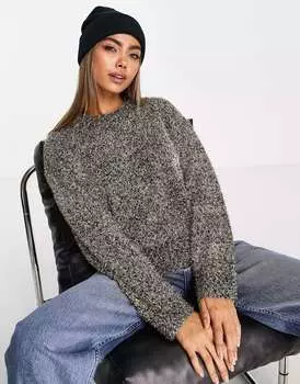 Свитер из мишурной пряжи ASOS черного цвета