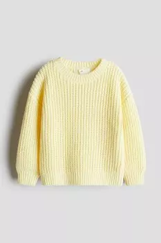 Свитер из синели H&M, желтый