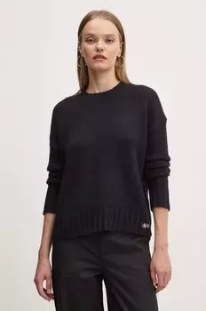 Свитер из смесовой шерсти Superdry, черный