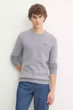 Свитер из смесовой шерсти Superdry, серый