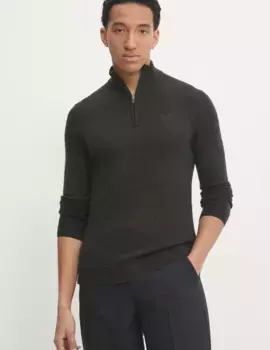 Свитер из смесовой шерсти Superdry, зеленый