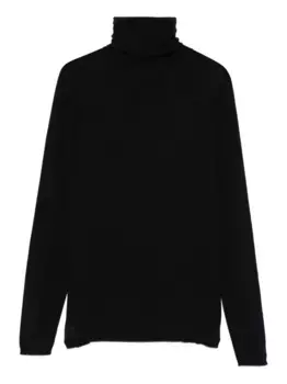 Свитер из вирджинской шерсти с высоким воротником MAX MARA, синий