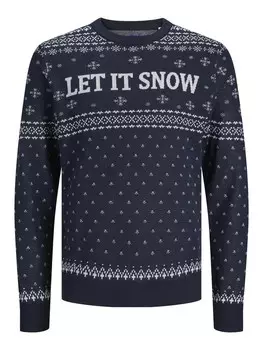 Свитер JACK & JONES, синий/темно-синий
