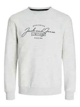 Свитер JACK & JONES Sweatshirt JJFERRIS, цвет mottled white
