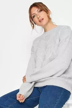 Свитер косой вязки Long Tall Sally, серый