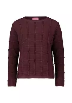 Свитер крупной вязки с трикотажными деталями BETTY BARCLAY, цвет Dark Aubergine