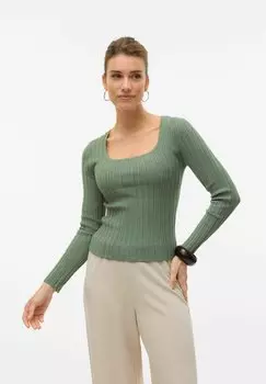 Свитер LANGARM BEQUEMES MIT FIGURBETONTEM SCHNITT Vero Moda, цвет Grn
