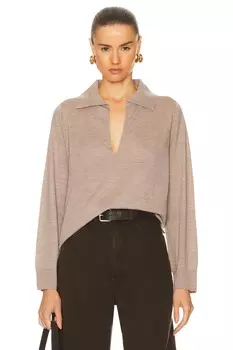 Свитер Leset James V Neck Polo Top, песочный