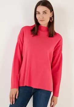 Свитер Long Back LELA, цвет fuchsia