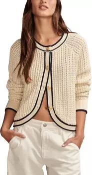 Свитер Lucky Brand Button Front Sweater Jacket, цвет Tofu