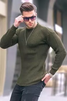 Джемпер Madmext вязаный, хаки