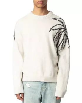 Свитер Marko Palm Tree Regular Fit Zadig & Voltaire, слоновая кость/кремовый