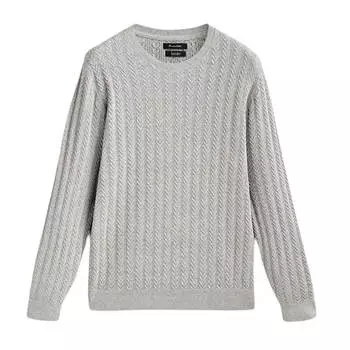 Свитер Massimo Dutti Cable Knit, серый